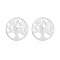 Silver Tree of Life Symbol Earrings
