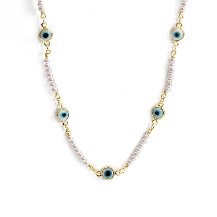 Gold Amulet Turkish Evil Eye Necklace