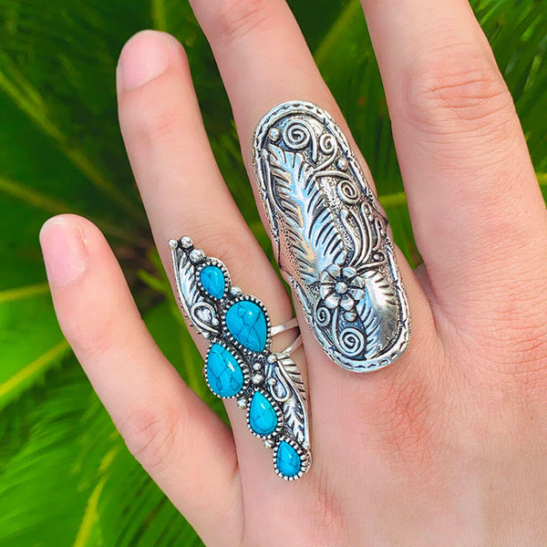 Women's Drop Turquoise Ring – view 7