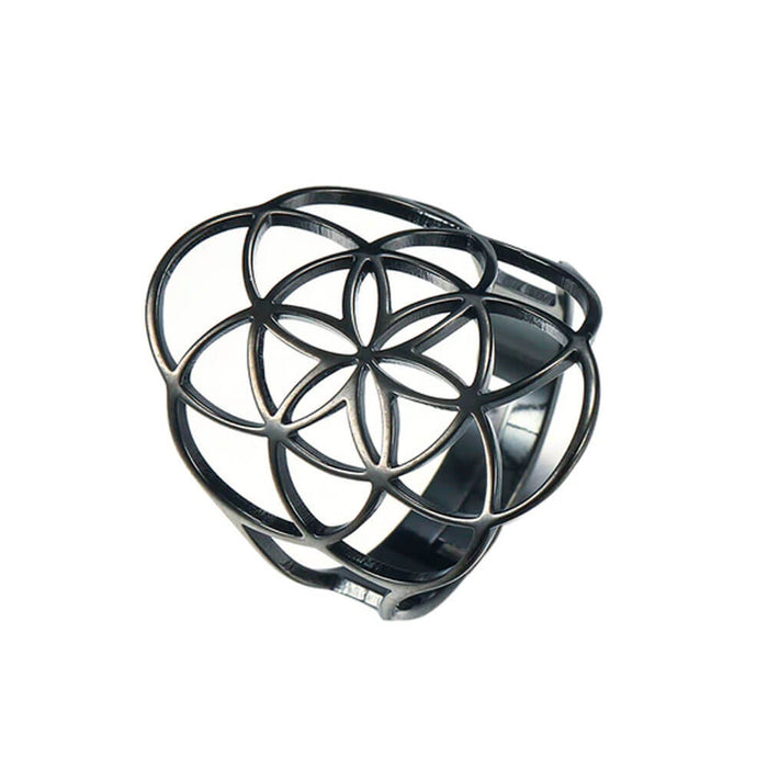 Black Seed of Life Ring