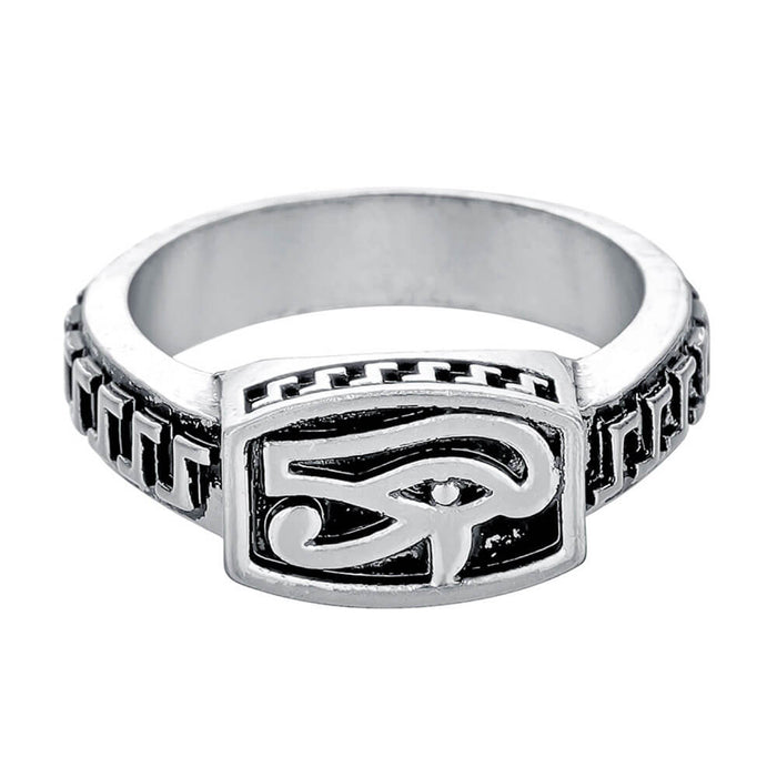 Silver Egyptian Udjat Eye of Horus Ring – Stainless Steel