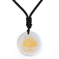 Opal Tree of Life Pendant Necklace