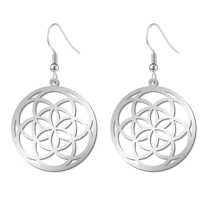 Seed of Life Flower Earrings
