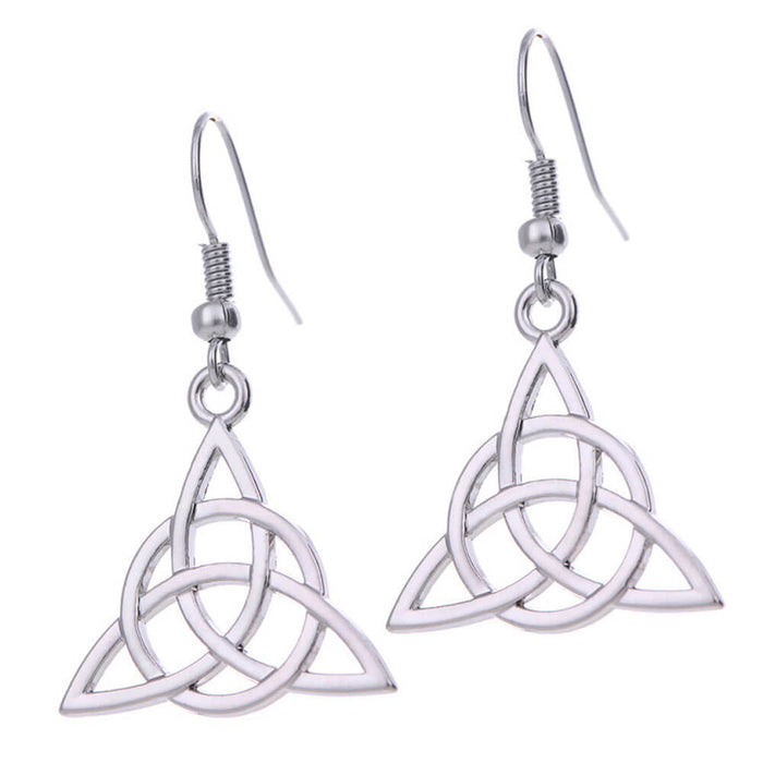 Silver Celtic Triquetra Earrings – Stainless Steel