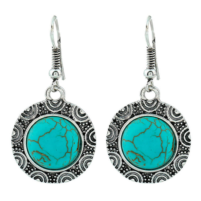 Round Turquoise Earrings