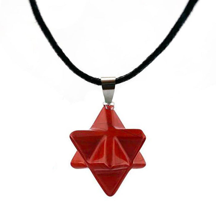 Red Jasper Merkaba Pendant Necklace