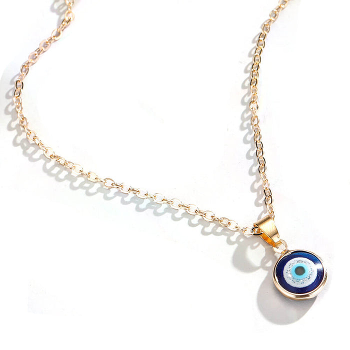 Greek Evil Eye Pendant Necklace