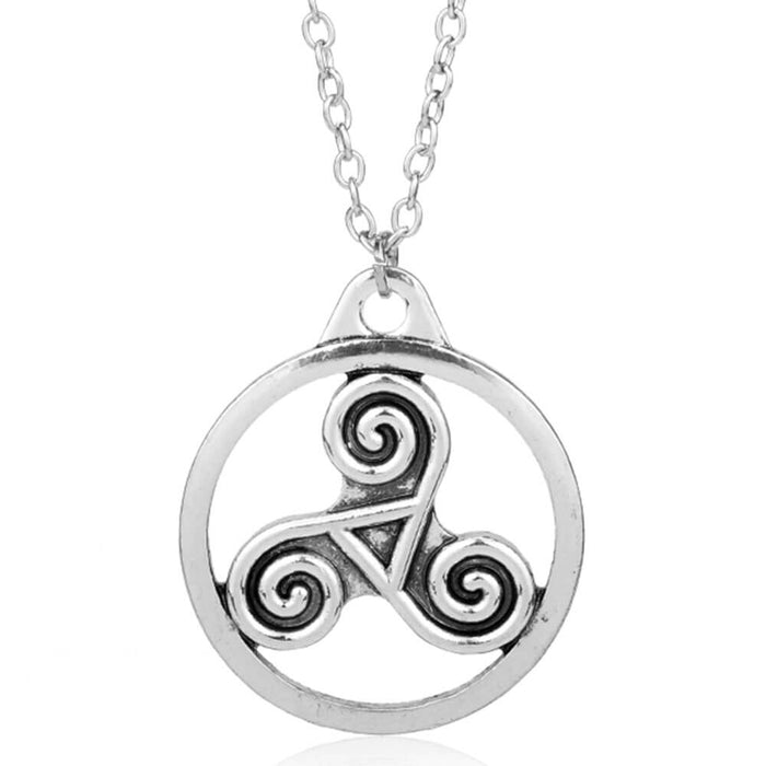 Celtic Triskele Pendant Necklace