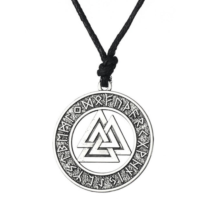 Silver Viking Valknut Pendant Necklace – Stainless Steel
