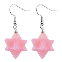 Pink Quartz Merkaba Earrings