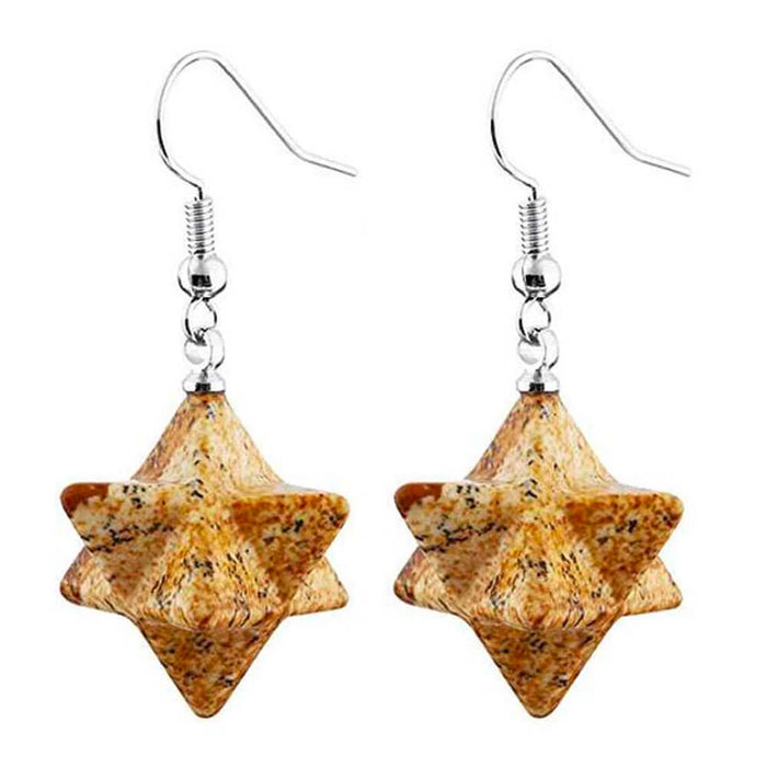Brown Jasper Merkaba Earrings