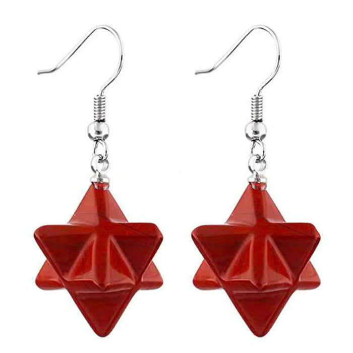 Red Jasper Merkaba Earrings