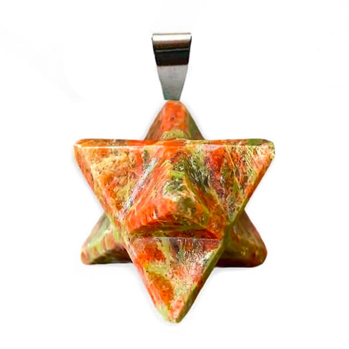 Unakite Merkaba Pendant