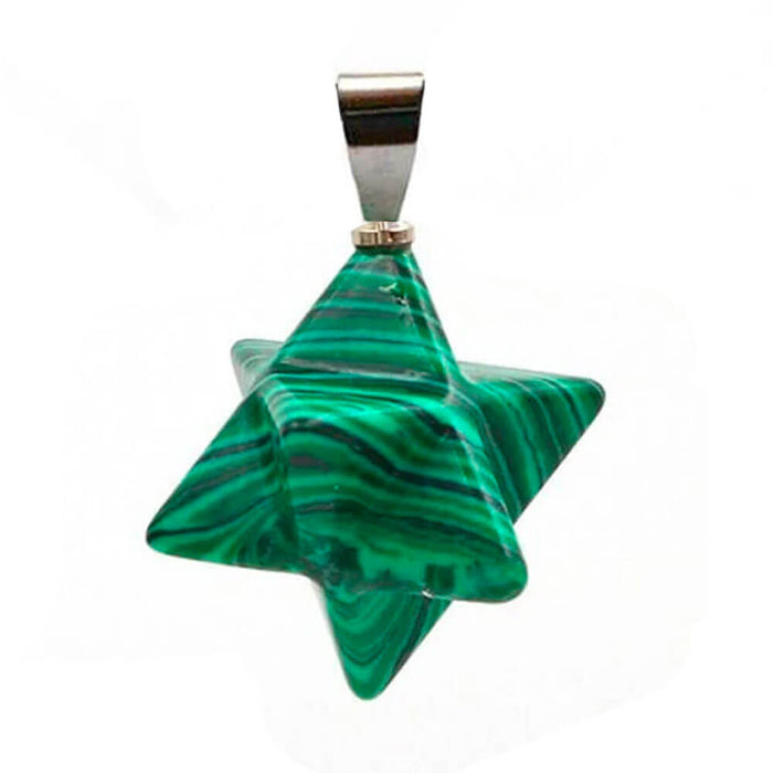 Malachite Merkaba Pendant