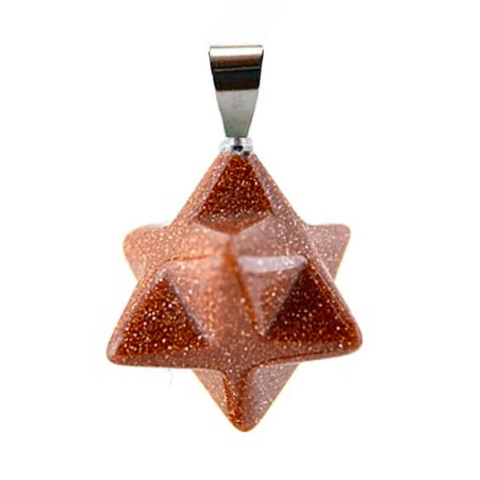 Red Sandstone Merkaba Pendant