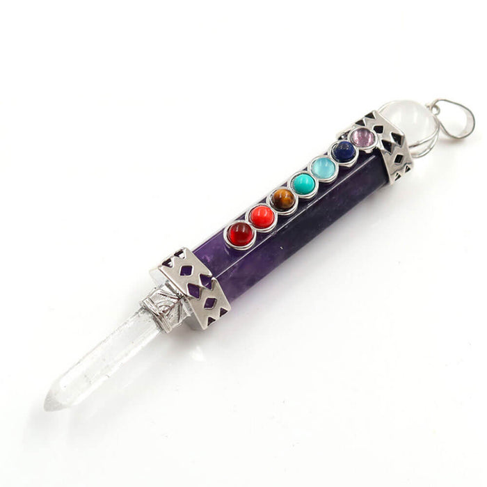 Amethyst 7 Chakras Pendant