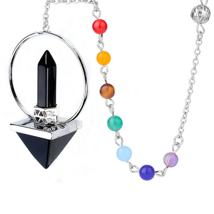 Obsidian Pyramid Divination Pendulum