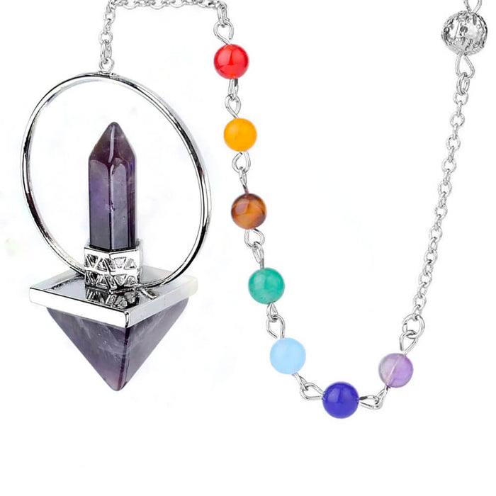 Amethyst Pyramid Divination Pendulum