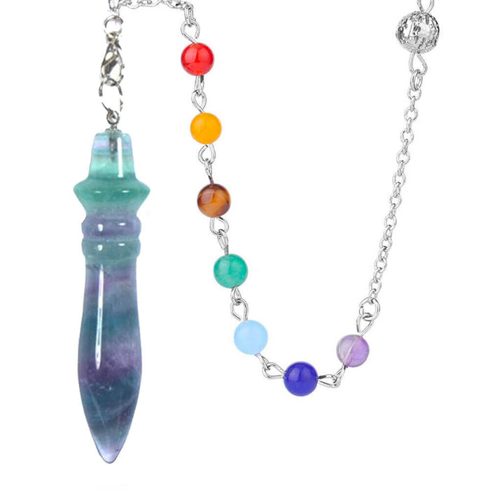 Chakra Fluorite Egyptian Thoth Divination Pendulum
