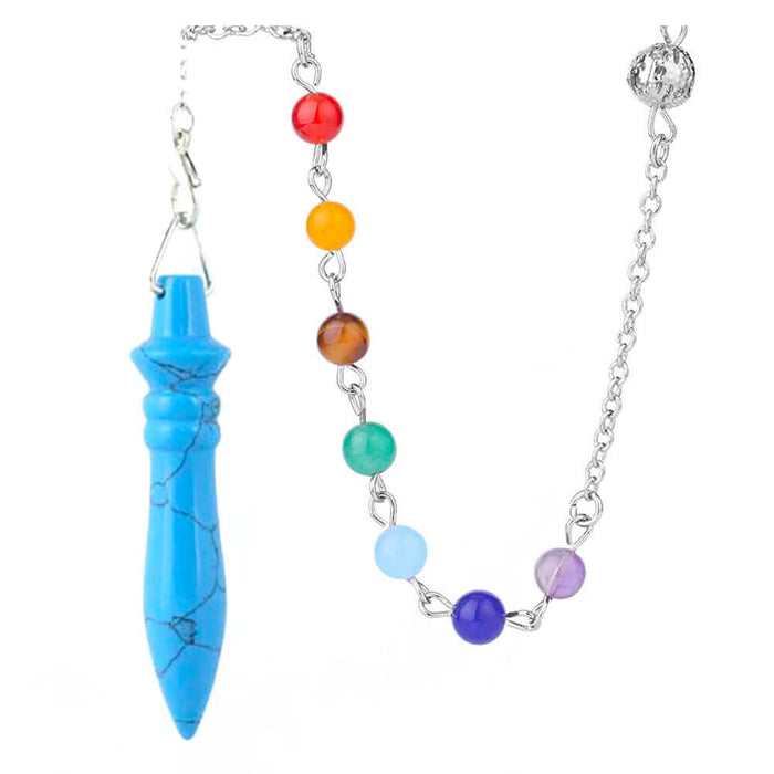 Blue Turquoise Egyptian Chakra Divination Pendulum