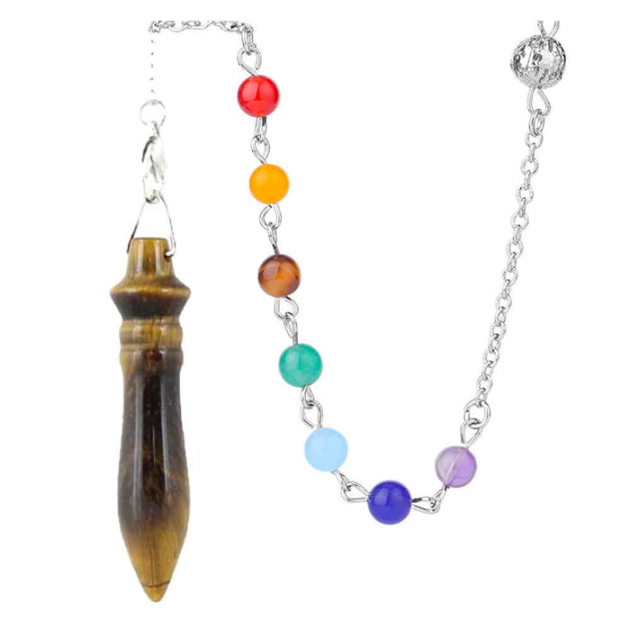 Tiger Eye Egyptian Chakra Divination Pendulum