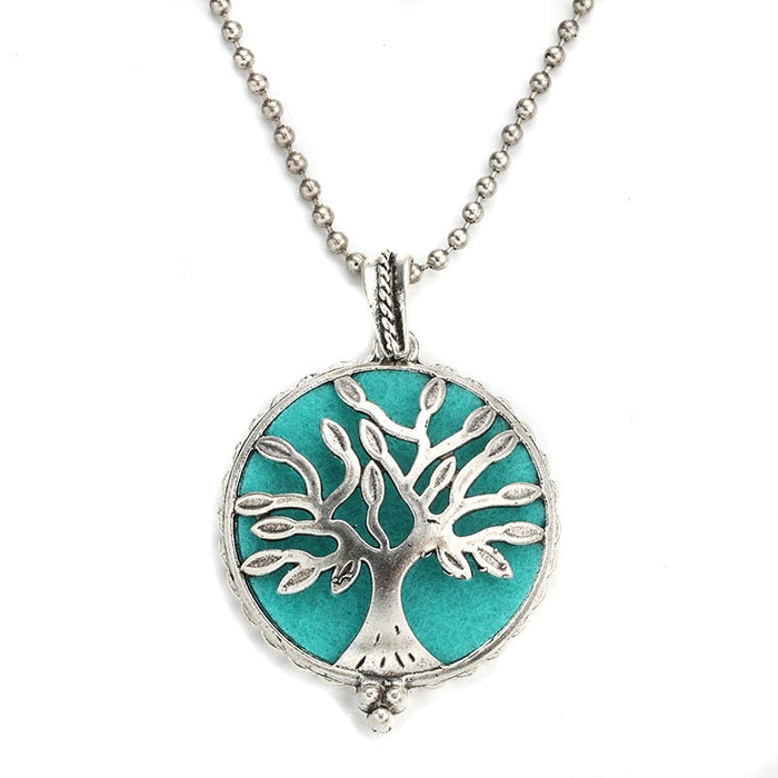 Essential Oil Diffuser Modern Tree of Life Pendant Necklace