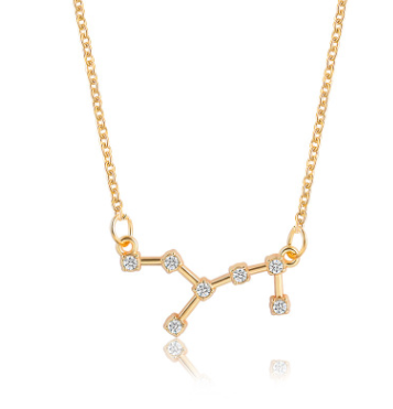 Gold Virgo Constellation Necklace