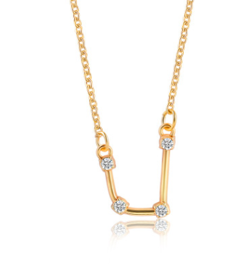 Gold Aquarius Constellation Necklace