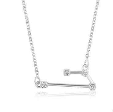 Silver Aries Constellation Necklace