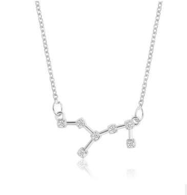 Silver Virgo Constellation Necklace
