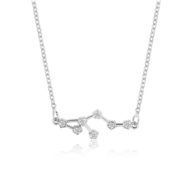Silver Leo Constellation Necklace