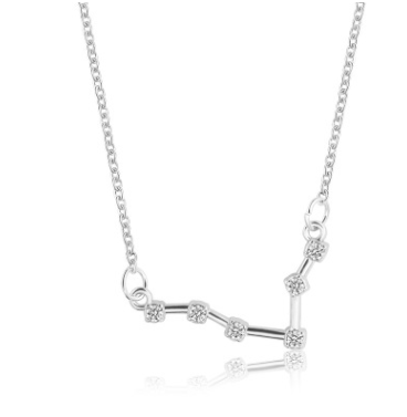 Silver Pisces Constellation Necklace