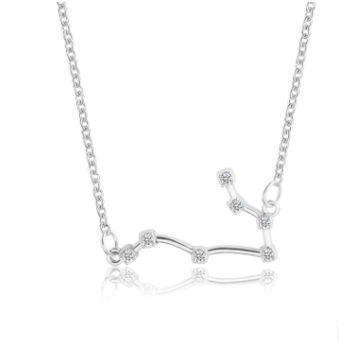 Silver Gemini Constellation Necklace