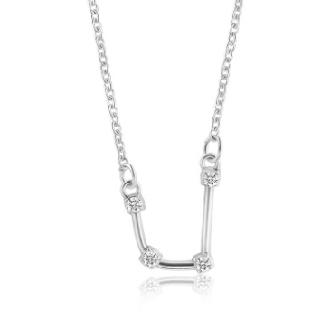 Silver Aquarius Constellation Necklace