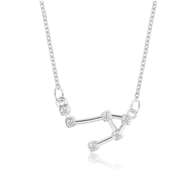 Silver Libra Constellation Necklace