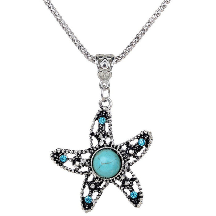 Sea Star Turquoise Pendant Necklace