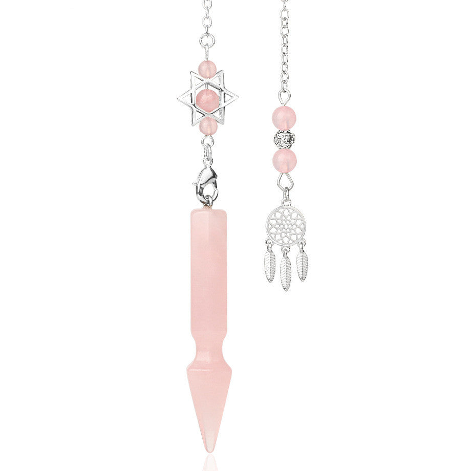 Pink Quartz Egyptian Divination Pendulum