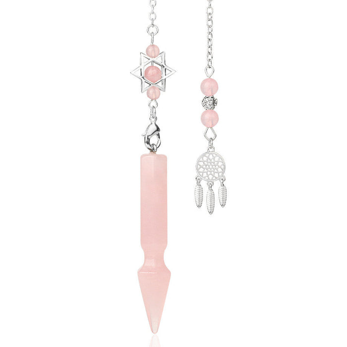Pink Quartz Egyptian Divination Pendulum