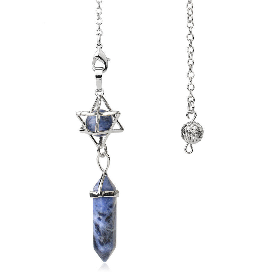 Sodalite Geometric Divination Pendulum