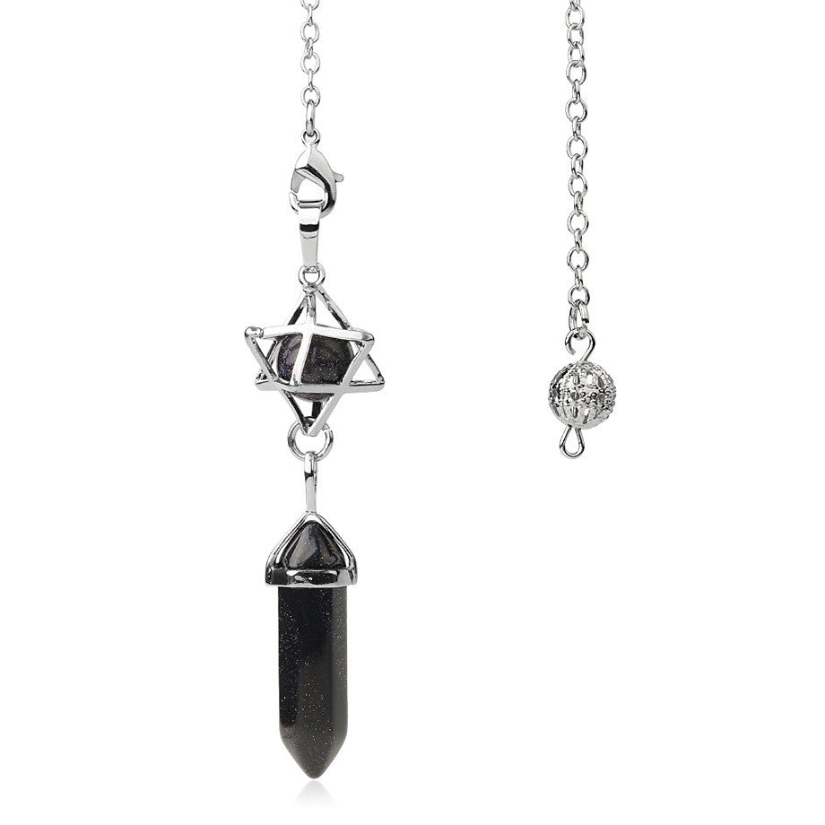 Blue Sandstone Geometric Divination Pendulum