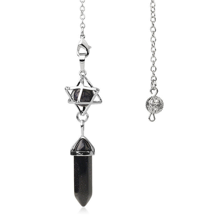Blue Sandstone Geometric Divination Pendulum