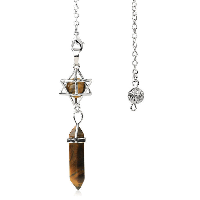 Tiger Eye Geometric Divination Pendulum