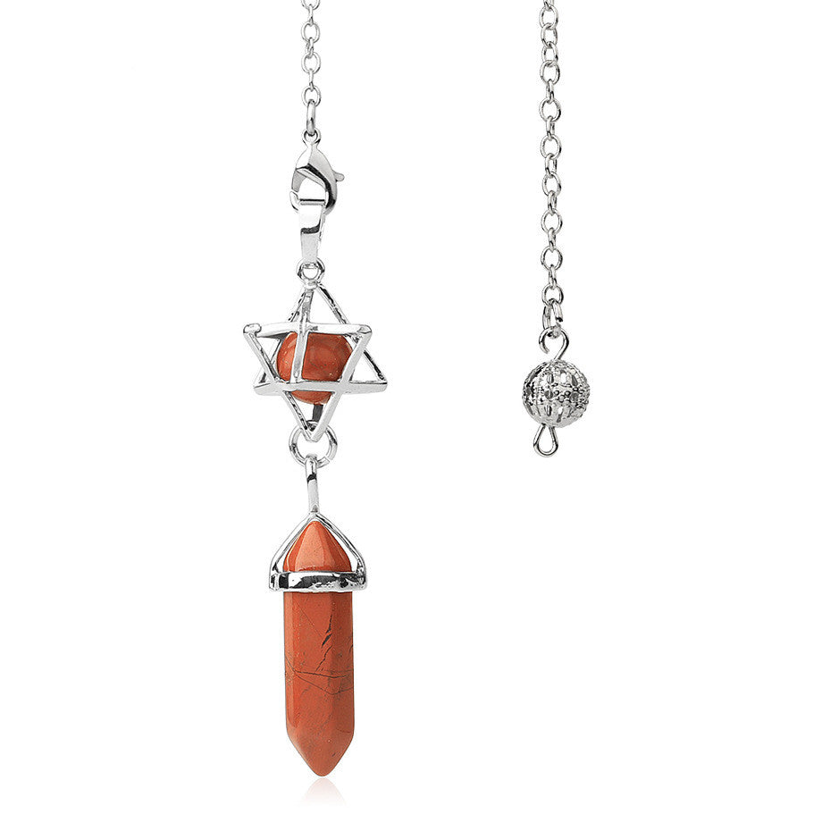 Red Jasper Geometric Divination Pendulum
