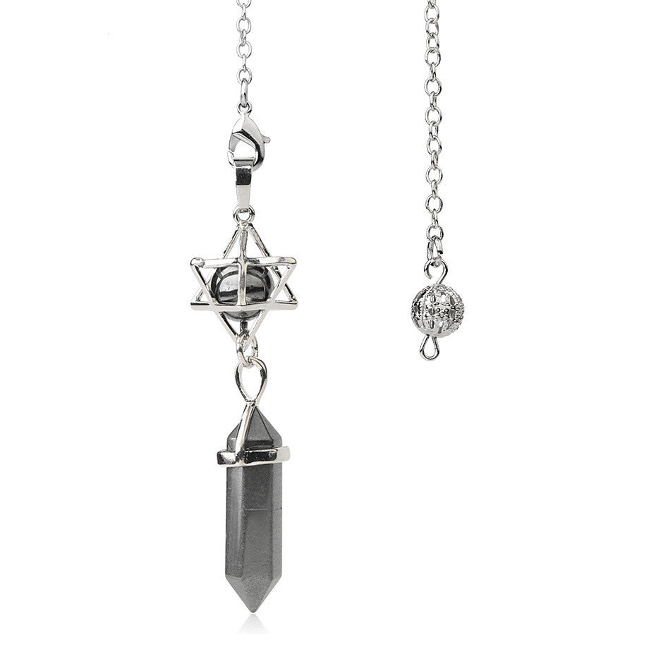 Hematite Geometric Divination Pendulum