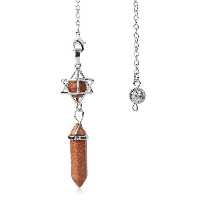 Red Sandstone Geometric Divination Pendulum