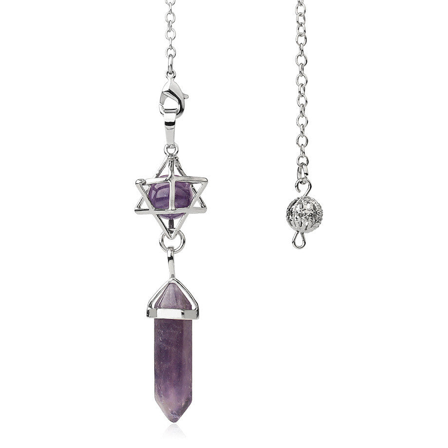 Amethyst Geometric Divination Pendulum
