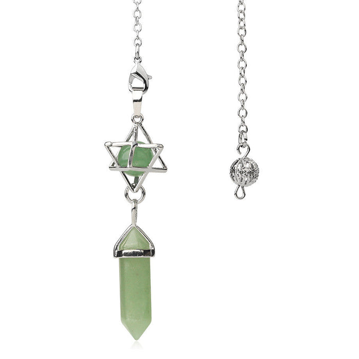 Green Aventurine Geometric Divination Pendulum