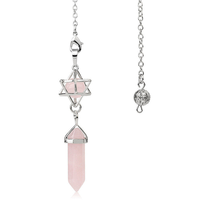 Pink Quartz Geometric Divination Pendulum
