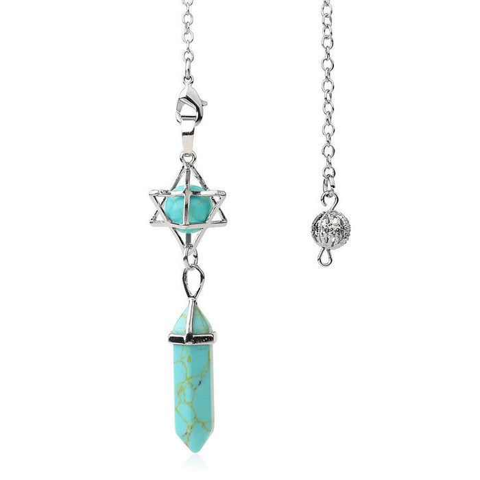Turquoise Geometric Divination Pendulum