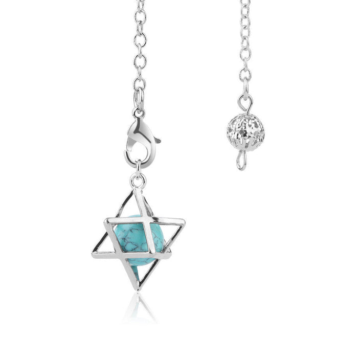 Turquoise Bead Merkaba Divination Pendulum